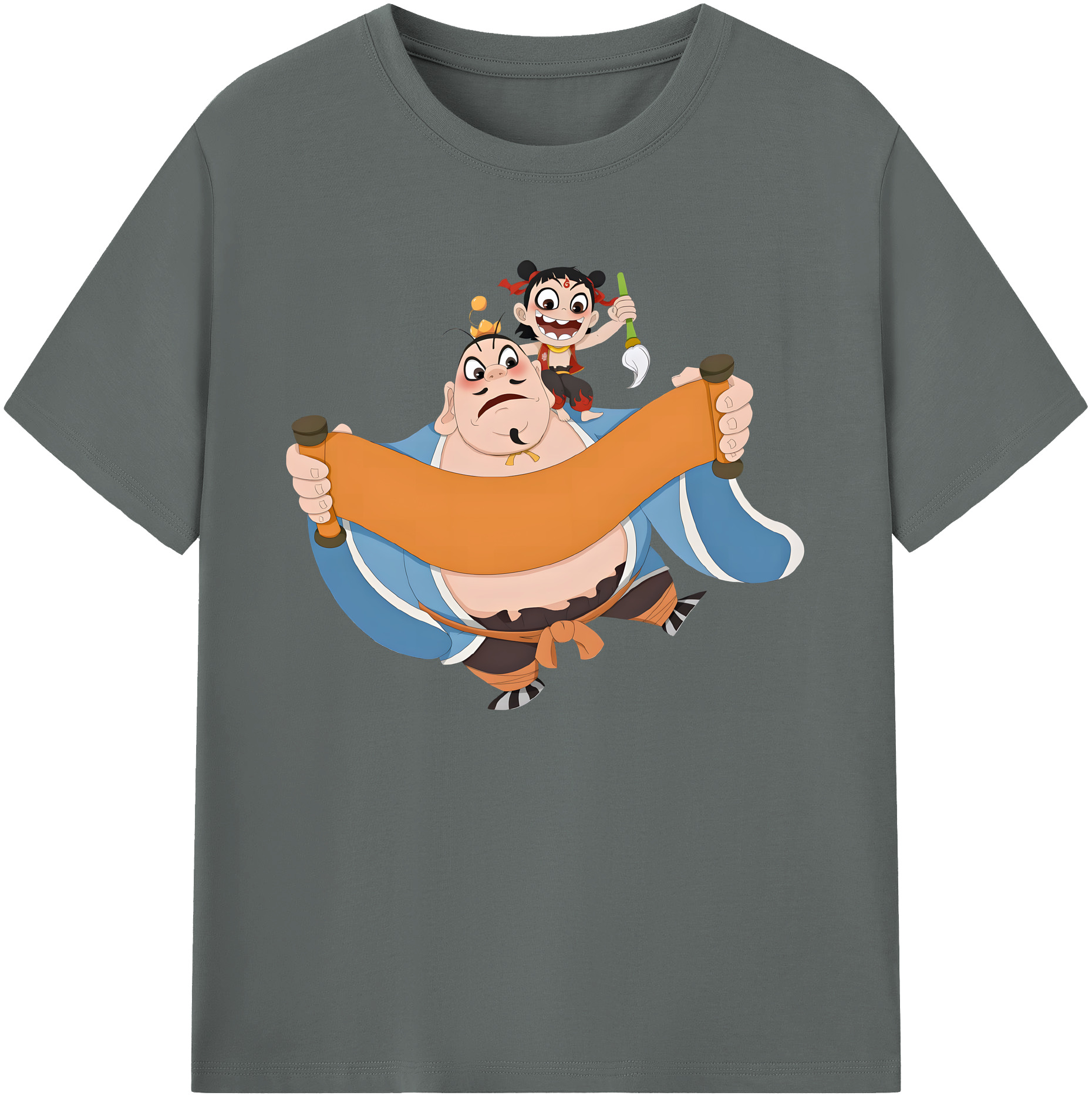 （画像用） Ne Zha 2 ナタ 魔童の大暴れ 綿100％ メンズ半袖Tシャツ｜肌触りやわらか＆通気性